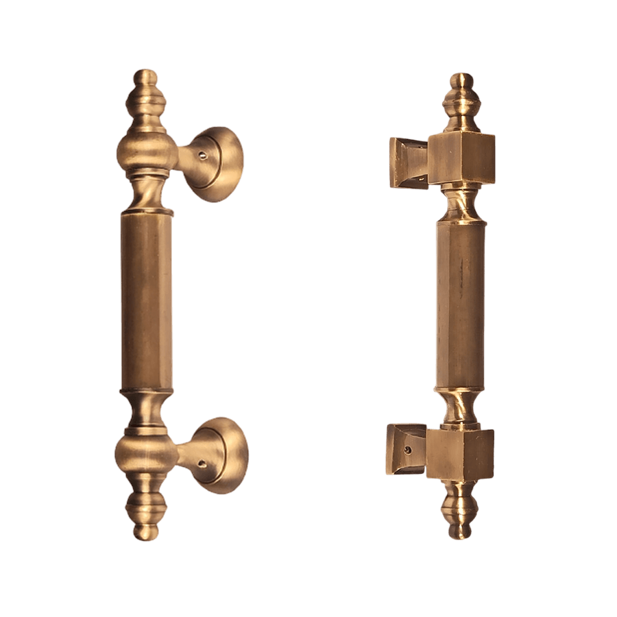 FANCY BRASS DOOR HANDLE (ANTIQUE)